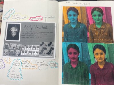 Image of Year 6 (Class 17) - Art - Andy Warhol Style Selfies