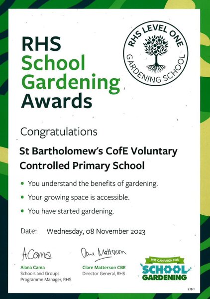 Image of RHS School Gardening Award