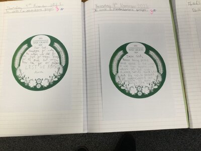 Image of Year 6 (Class 17) - History - Remembrance Prayers